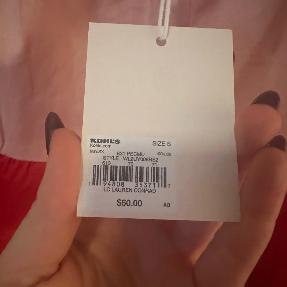 NWT Pink gradient tired tie back dress - Picture 6 of 6